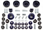 Preview: TA Technix PU-bushings kit 48-pieces / front axle with 21mm rod+HA-4WD / fits Audi A3Q (8L)/ Seat Leon T4 (1M)/ Skoda Octavia 4x4 (1U)/ VW Bora 4-Motion, Golf IV 4-Motion (1J)