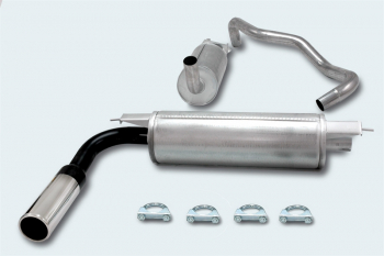 TA Technix sport exhaust system 1x80mm suitable for Volvo 240 with catalytic converter type P240/242