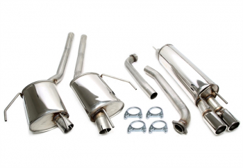 TA Technix stainless steel system 2x80mm suitable for Opel Omega B Limo.