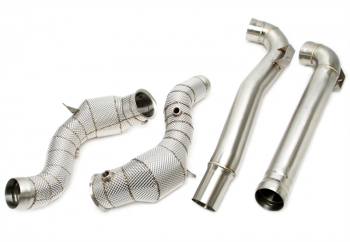 TA Technix downpipe with heat shield and catalytic converter fits for Mercedes-Benz AMG GT GTS/GTC/GTR C190/R190 - Motorcode M178