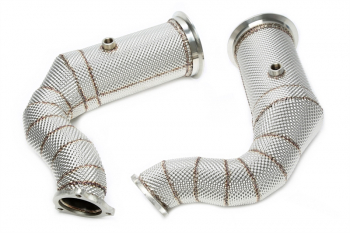 TA Technix Downpipe with catalytic converter + heat shield suitable for Porsche Cayenne Turbo Type 9YA