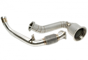 TA Technix Downpipe mit Hitzeschild und Katalysator / Vorkatersatzrohr+Downpipe / Hauptkatersatzrohr passend für Porsche Panamera /4 3.0T Typ 971