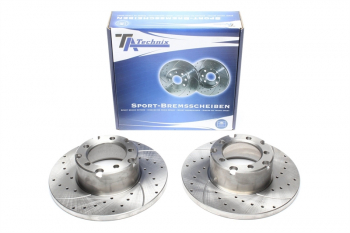TA Technix Sport brake disc set front axle suitable for Mercedes Benz T1 Bus / T2