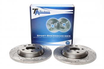 TA Technix sport brake disc set rear axle suitable for Ford Galaxy / Seat Alhambra / VW Sharan / T4