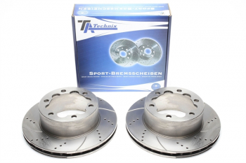 TA Technix Sport Brake Disc Set Rear Axle suitable for Mercedes Benz Sprinter/VW Crafter