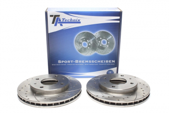 TA Technix Sport brake disc set front axle suitable for Hyundai / KIA / Mitsubishi / Volvo