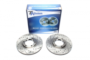 TA Technix sport brake disc set front axle suitable for Isuzu Trooper / Trooper Soft Top / Opel Campo / Opel Frontera A Sport / Fontera A