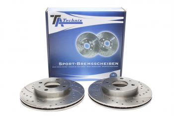 TA Technix Sport brake disc set front axle fits Nissan Almera