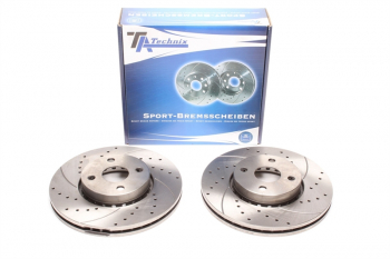 TA Technix Sport Brake Disc Set Front Axle suitable for Toyota Corolla / Corolla Verso