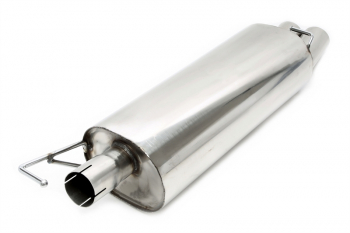 TA Technix rear silencer 2x76mm round/flanged from stainless steel system EVOG4A-xx