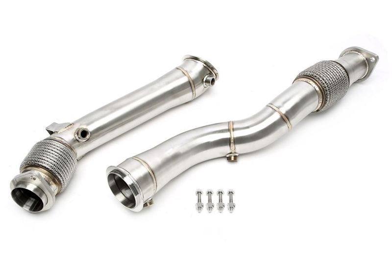 TA Technix downpipe without catalytic converter with flex pipe fits for BMW X3 Series M model type F97, X4 Series M model type F98 - engine code S58