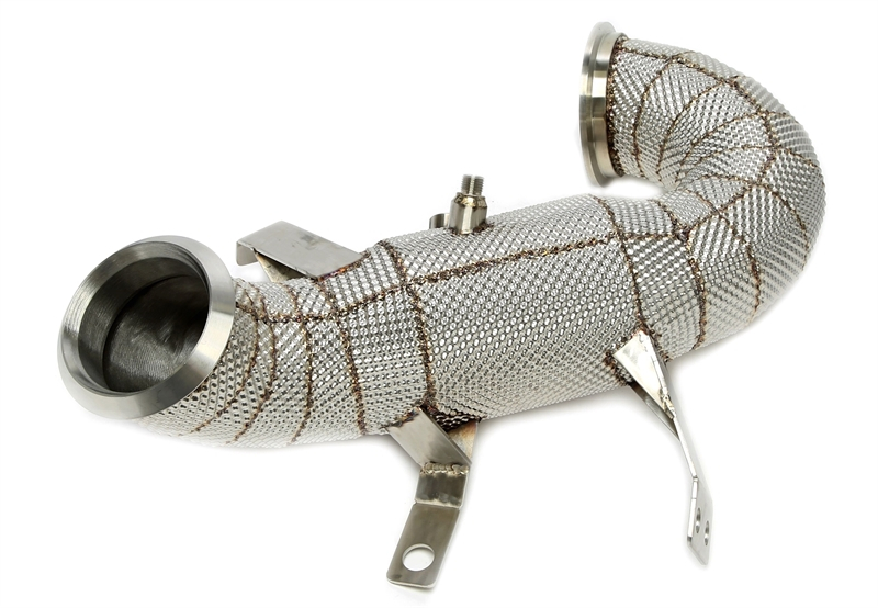 TA Technix downpipe with heat shield and catalytic converter fits for Mercedes Benz A-Class AMG A45/A45S W177 - engine code M139