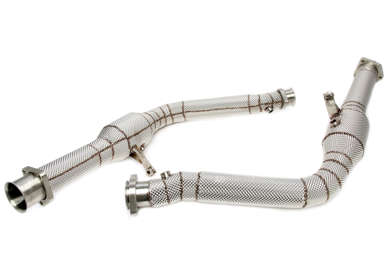 TA Technix downpipe with heat shield and catalytic converter suitable for Mercedes Benz G-Class G63 AMG W463 - engine code M157