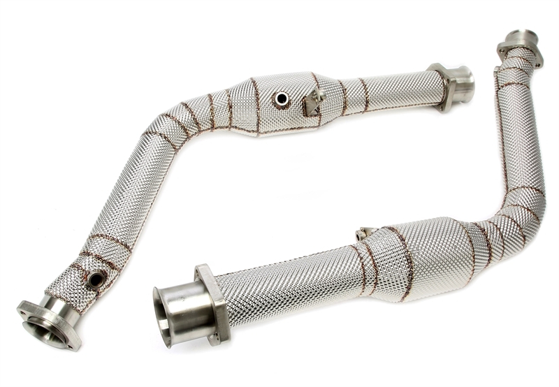 TA Technix downpipe with heat shield and catalytic converter suitable for Mercedes Benz G-Class G63 AMG W463 - engine code M157