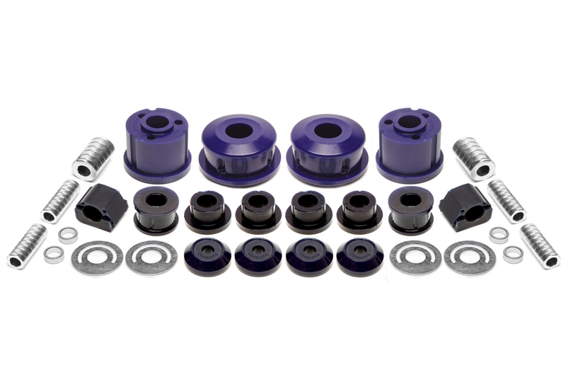 TA Technix PU-bushings kit 30-pieces / front axle with 18mm rod + rear axle Ø 58mm / fits Seat Arosa (6H)/ VW Lupo (6X/6E)/ Polo (6N+6N2)