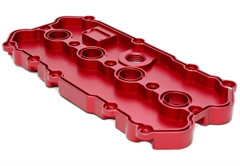 TA Technix Alu gefräster Ventildeckel in rot passend für Audi / Seat / Skoda / VW der MQB-Plattform (EA113)