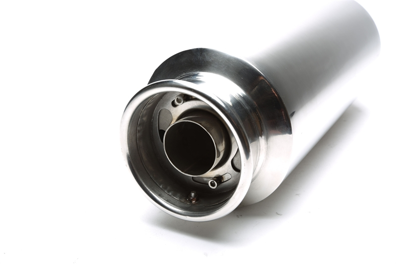 TA Technix stainless steel sport rear silencer universal 115 / 45mm round / flanged / silencer in tailpipe
