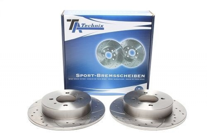 TA Technix Sport Brake Disc Set Rear Axle suitable for Nissan 100NX / Almera / Sunny