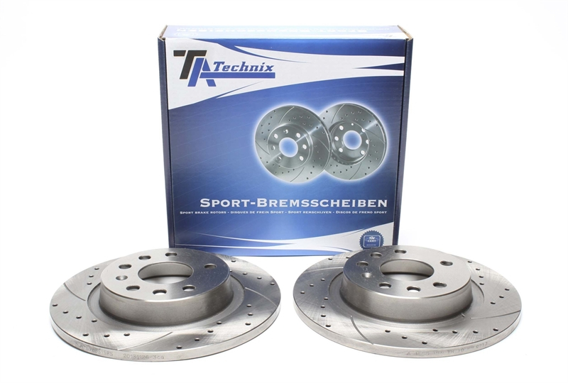TA Technix Sport Brake Disc Set Rear Axle suitable for Fiat Opel / Saab