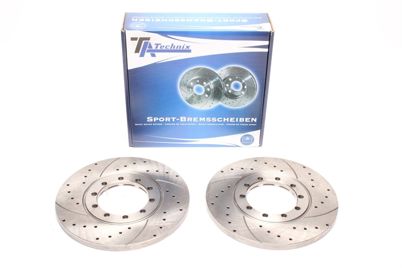 TA Technix Sport Brake Disc Set Rear Axle suitable for Ford Transit Bus/ Box/ Flatbed