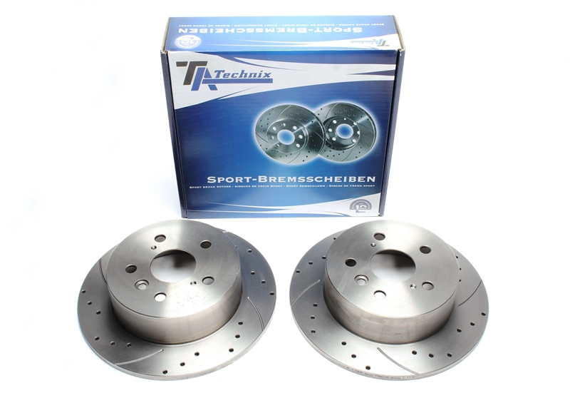 TA Technix Sport Brake Disc Set Rear Axle suitable for Toyota Camry XV3/XV4