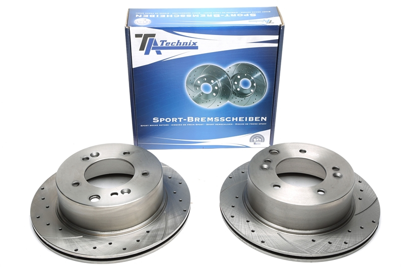 TA Technix Sport Brake Disc Set Rear Axle fits Kia Sorento I