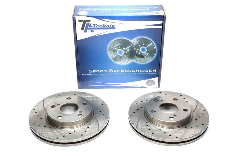 TA Technix Sport brake disc set front axle fits Toyota Auris