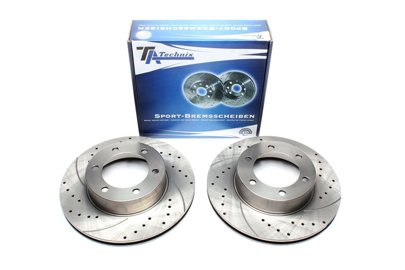 TA Technix Sport brake disc set front axle suitable for Toyota Land Cruiser 90 / 4 Runner