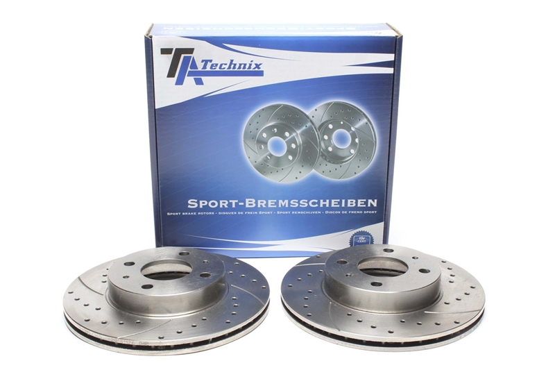 TA Technix Sport brake disc set front axle fits Nissan Almera