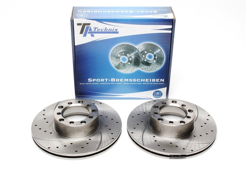 TA Technix Sport Brake Disc Set Front Axle suitable for Mercedes Benz S-Class W116 / SL/ Coupe