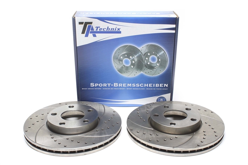 TA Technix Sport brake disc set front axle fits VW Passat 3B