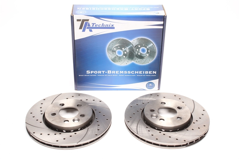 TA Technix Sport Brake Disc Set Front Axle suitable for MG ZT / MG ZT-T / Rover 75 / Rover 75 Tourer