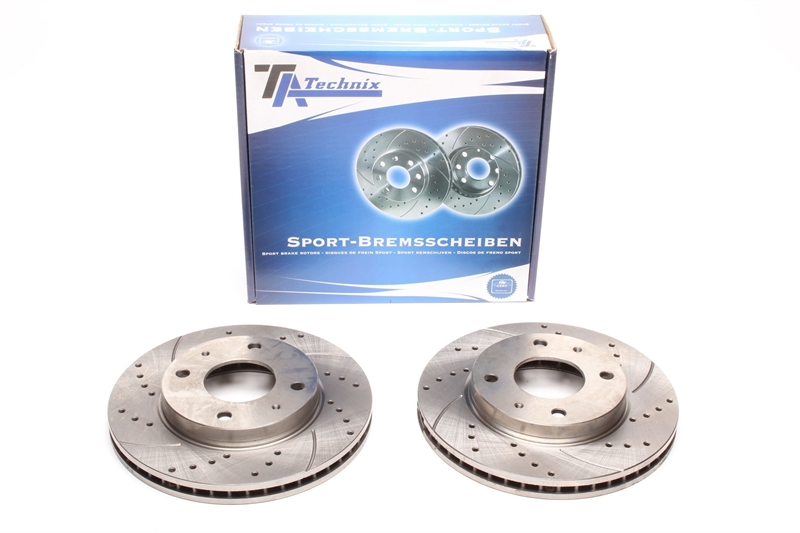 TA Technix Sport brake disc set front axle suitable for Hyundai Coupe / Sonata IV