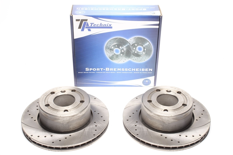 TA Technix Sport Brake Disc Set Front Axle suitable for Land Rover Discovery II