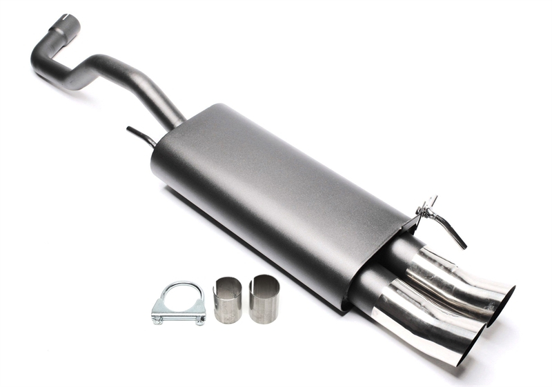 TA Technix sport rear silencer 2x76mm DTM suitable for VW Polo 6N, year of construction 1994 - 2001