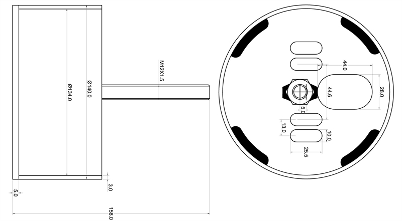 TA Technix universal 3" adapter kit, "bolt in system", accessories for LFUN014+015